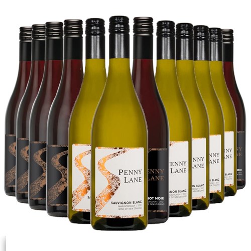 Case of 12 Mixed Penny Lane Red & White Wine